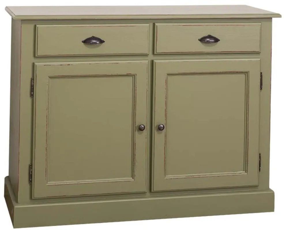Casa Padrino Landhausstil Shabby Chic Massivholz Küchenschrank Antik Grün 120 x 45 x H.90 cm - Küchen Unterschrank im Landhausstil Geprüft