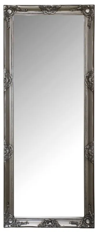 Casa Padrino Barock Spiegel / Wandspiegel mit Holzrahmen Silber 60 x H. 150 cm - Barockmöbel Ausverkauf