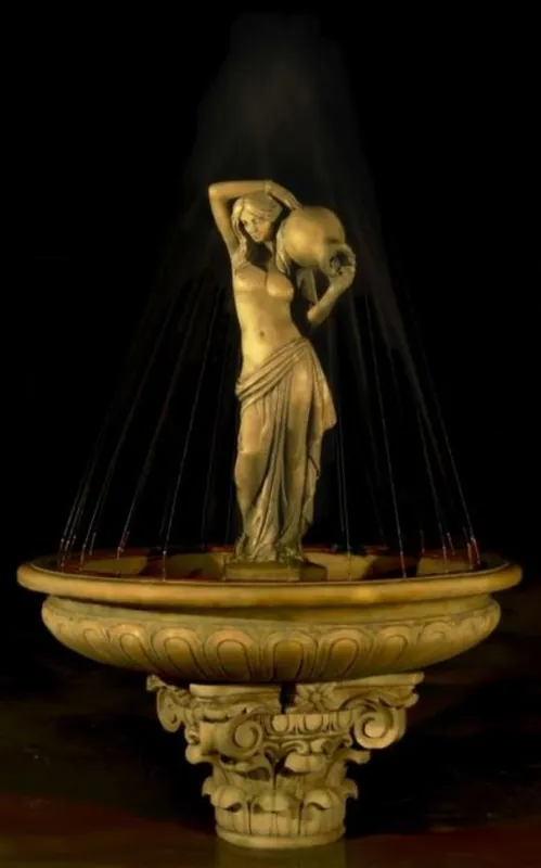 Casa Padrino Barock Springbrunnen Ø 150 x H. 193 cm - Schloss Hotel Restaurant Garten Deko Brunnen Markenware