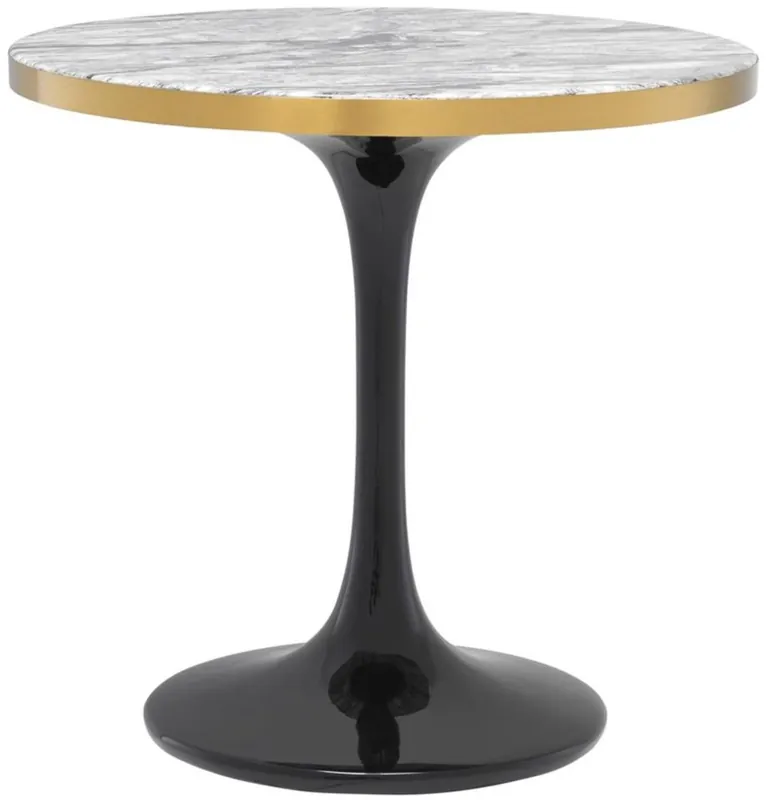 Casa Padrino Luxus Beistelltisch Grau / Messing / Schwarz Ø 55 x H. 52,5 cm - Luxus Möbel Versand Am Gleichen Tag