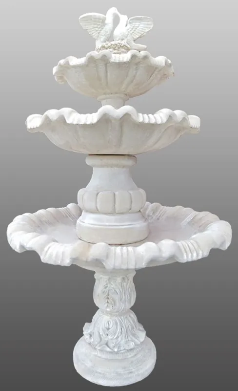 Sonderangebot Casa Padrino Jugendstil Gartenbrunnen / Springbrunnen Ø 130 x H. 205 cm - Kunststein Brunnen mit dekorativen Tauben
