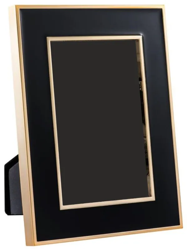 Casa Padrino Tisch-Bilderrahmen 6er Set Schwarz / Gold 15 x H. 21 cm - Luxus Deko Accessoires Nur Für Kurze Zeit