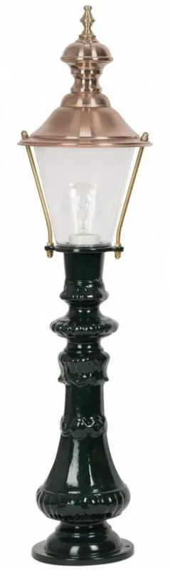 Markenware Casa Padrino Jugendstil Gartenlaterne Grün / Kupfer Ø 19 x H. 80 cm - Wetterfeste Garten Terrassen Außenleuchte