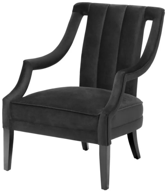 Neue Kollektion Casa Padrino Luxus Sessel Schwarz 70 x 80 x H. 95 cm - Luxus Qualität