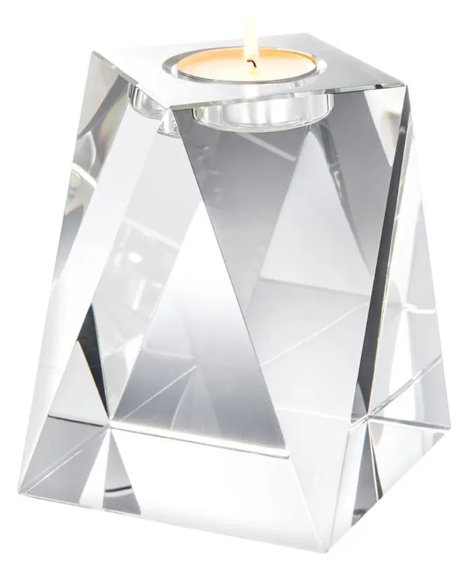Wochenendangebot Casa Padrino Kristallglas Teelichthalter 15 x 15 x H. 18 cm - Luxus Deko Accessoires