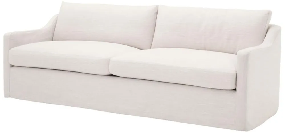 Schneller Versand Casa Padrino Luxus Wohnzimmer Sofa Weiß 230 x 100 x H. 75 cm - Wohnzimmermöbel