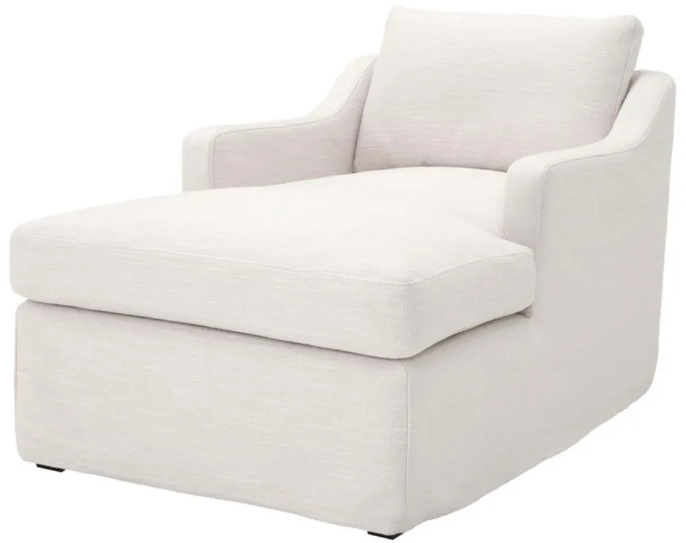 Casa Padrino Luxus Liegesessel / Schlafsessel Weiß 85 x 150 x H. 75 cm - Wohnzimmer Sessel Neu Im Sortiment