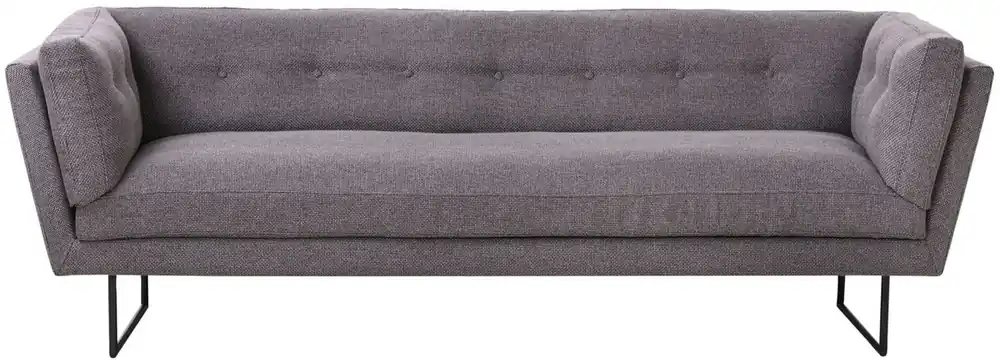 Casa Padrino Luxus Wohnzimmer Sofa Dunkelgrau / Schwarz 230 x 87 x H. 78 cm - Wohnzimmermöbel Mega-Angebot