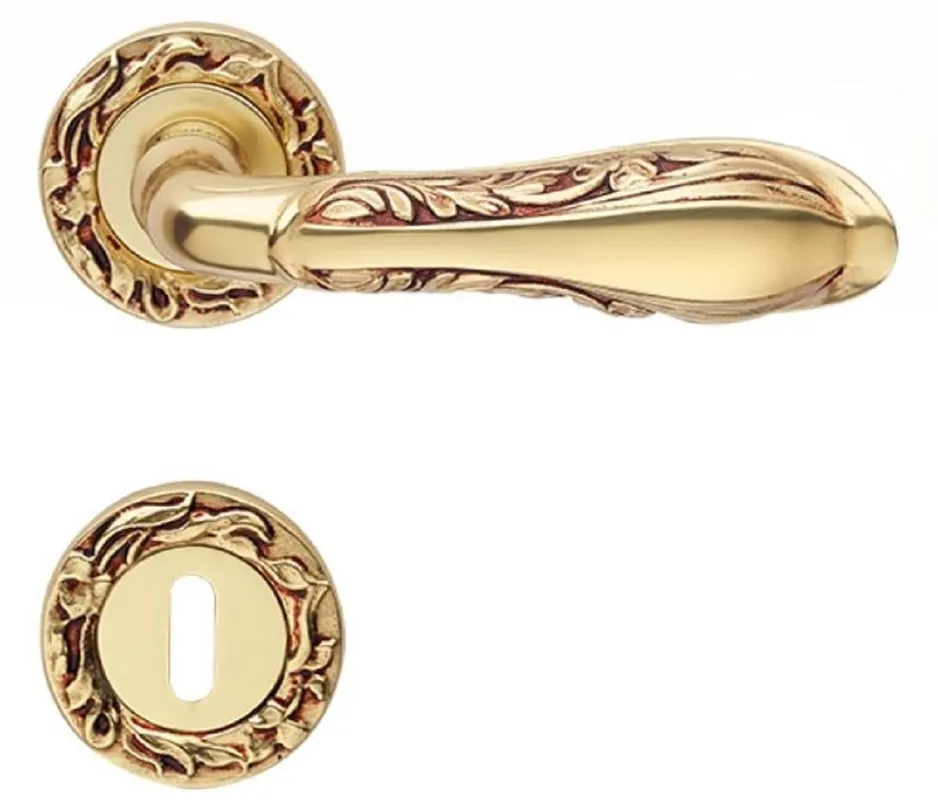 Neu Im Sortiment Casa Padrino Jugendstil Türgriff Set Französisches Gold 15 x H. 5,3 cm - Barock & Jugendstil Türklinken