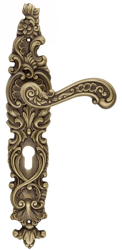 Casa Padrino Barock Türklinken Set Messing Patiniert 14,5 x H. 35 cm - Barockmöbel Mega-Angebot