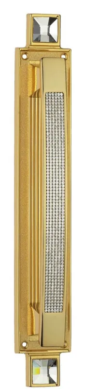 Casa Padrino Luxus Türgriff Set mit Swarovski Kristallglas Gold 6 x H. 38 cm - Hotel Accessoires Highlight