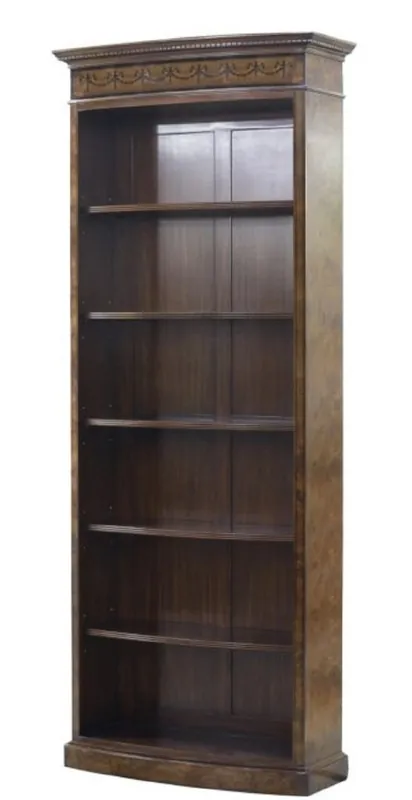Casa Padrino Luxus Barock Bücherschrank Braun / Dunkelbraun 88 x 34 x H. 222 cm - Luxus Regalschrank im Barockstil Jetzt Bestellen