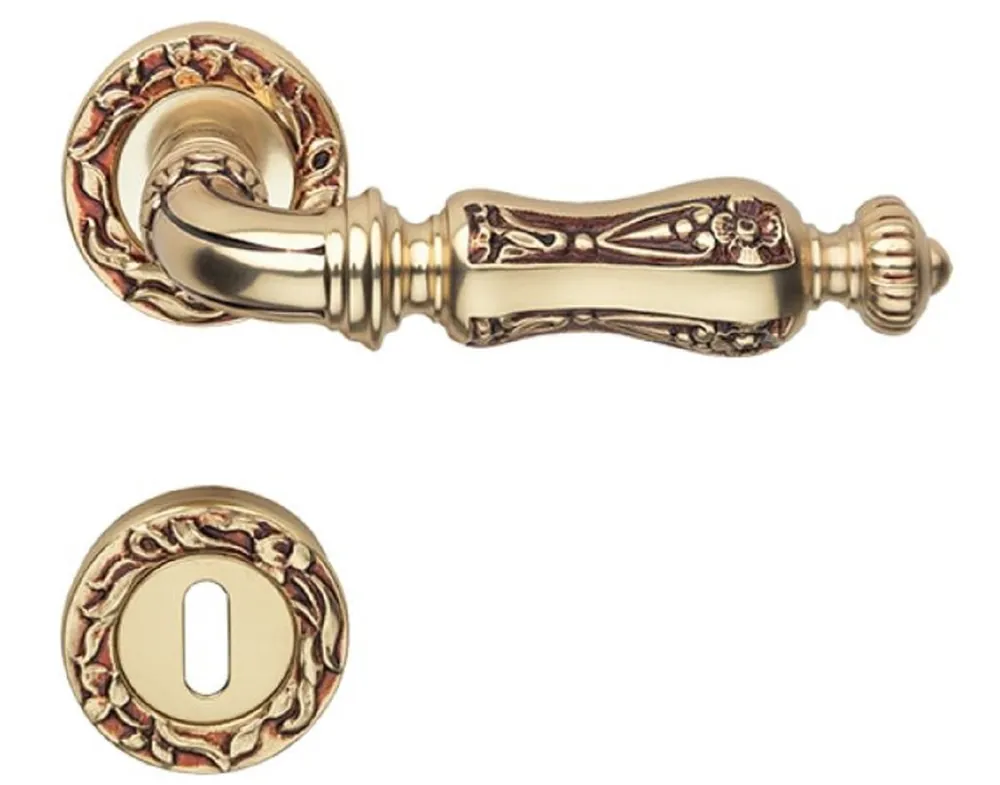 Echt Casa Padrino Barock Türgriff Set Französisches Gold 15,5 x H. 5,3 cm - Türklinken im Barockstil