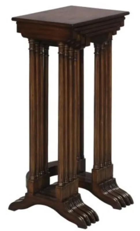 Aktuell Casa Padrino Luxus Beistelltisch Braun / Dunkelbraun 37 x 34 x H. 73 cm - Ausziehbarer Mahagoni Tisch