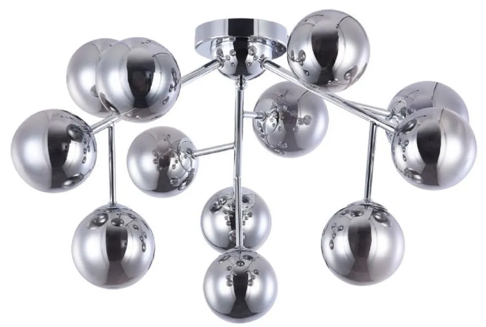 Sichere Zahlung Casa Padrino Wohnzimmer Deckenleuchte Silber Ø 60 x H. 20 cm - Deckenlampe mit kugelförmigen Lampenschirmen