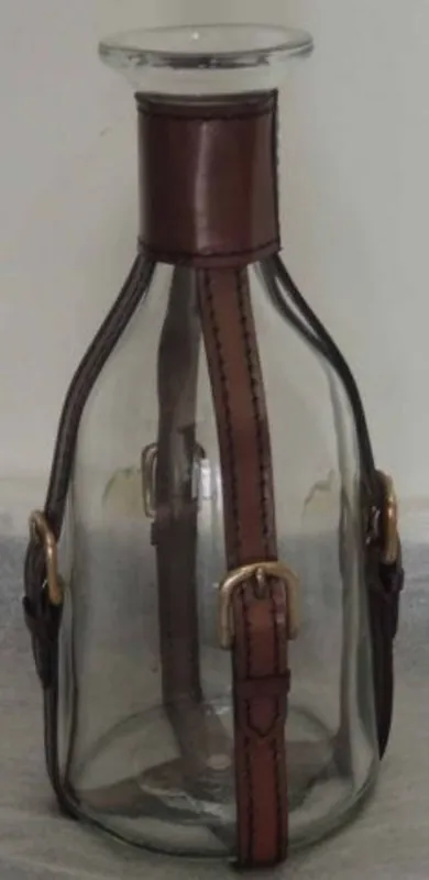 Casa Padrino Luxus Glas Karaffe / Weinkaraffe Cognac Braun Ø 11 x H. 26 cm - Luxus Kollektion Bestpreis