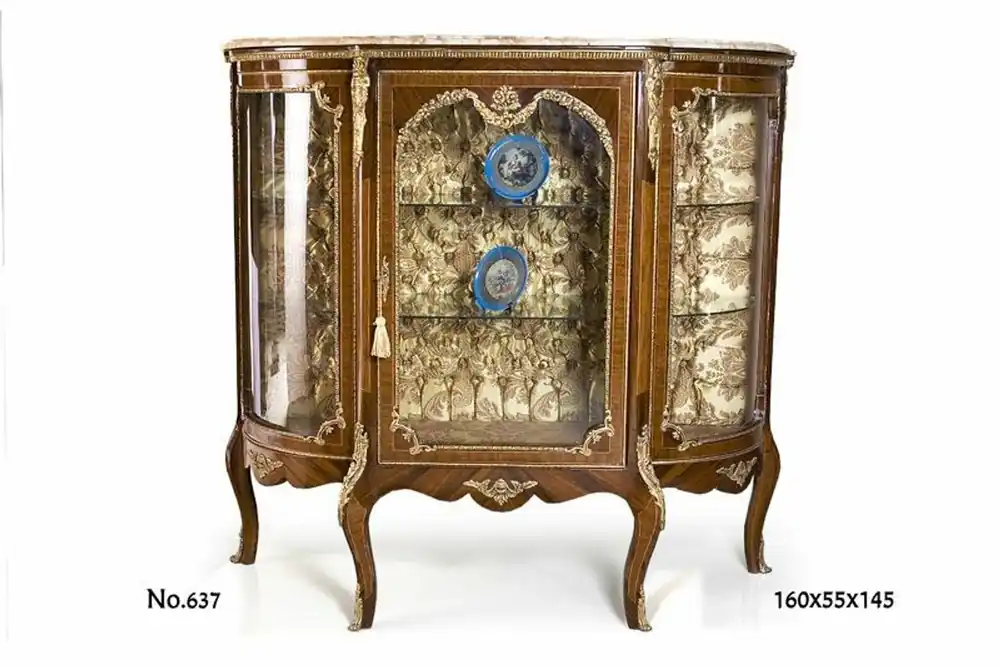 Günstig Casa Padrino Barock Vitrine 160 x 55 x H. 145 cm - Wohnzimmer Möbel