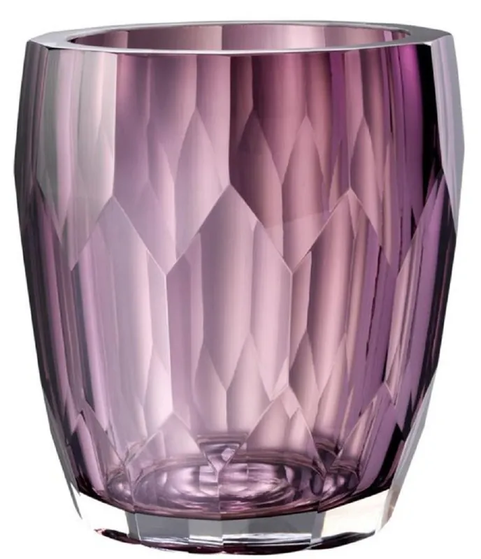 Casa Padrino Luxus Deko Glas Vase Lila Ø 12 x H. 14 cm - Luxus Qualität Top-Angebot