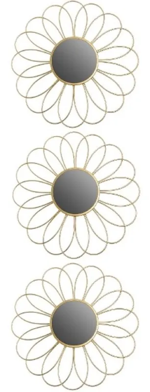 Casa Padrino Designer Spiegel / Wandspiegel 3er Set Gold Ø 25 cm - Deko Accessoires Heißes Angebot
