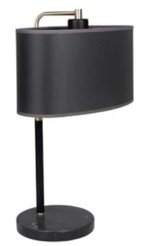 Casa Padrino Luxus Tischleuchte Schwarz / Grau / Silber 18 x 18 x H. 50 cm - Luxus Qualität Versand Am Gleichen Tag