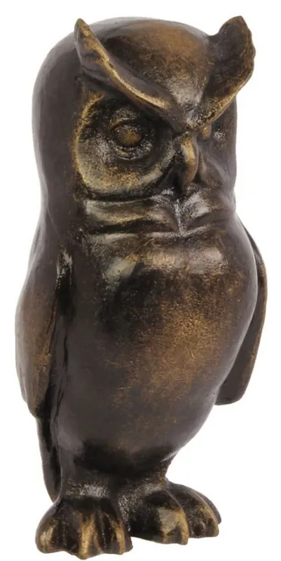 Rabatt Casa Padrino Luxus Bronzefigur Eule Bronze 7,9 x 7,8 x H. 16,6 cm - Bronze Skulptur