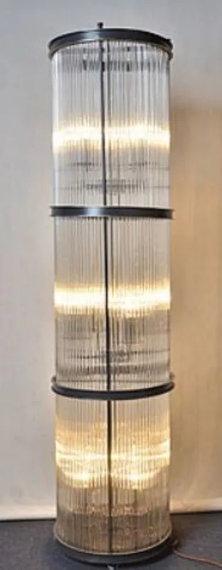 Casa Padrino Wohnzimmer Stehleuchte Schwarz Ø 32 x H. 140 cm - Runde Luxus Stehlampe Solange Der Vorrat Reicht
