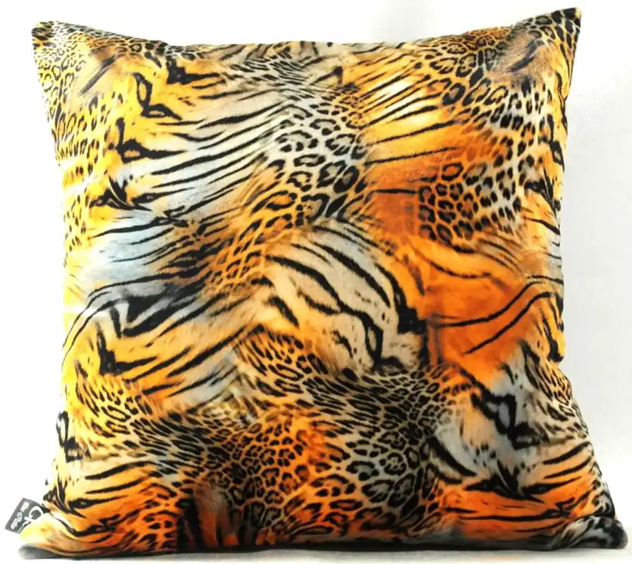 Casa Padrino Luxus Kissen Las Vegas Leo Mehrfarbig 45 x 45 cm - Feinster Samtstoff - Luxus Qualität Jetzt Kaufen
