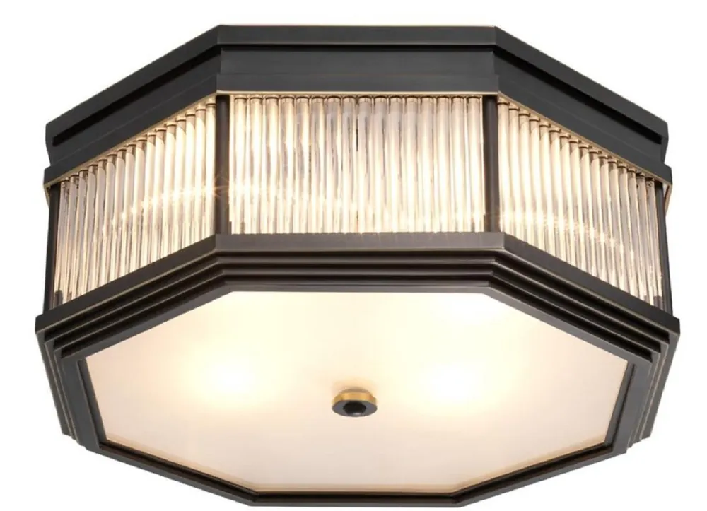 Preiswert Casa Padrino Luxus Deckenleuchte Bronze 40,5 x 40,5 x H. 18 cm - Luxus Kollektion