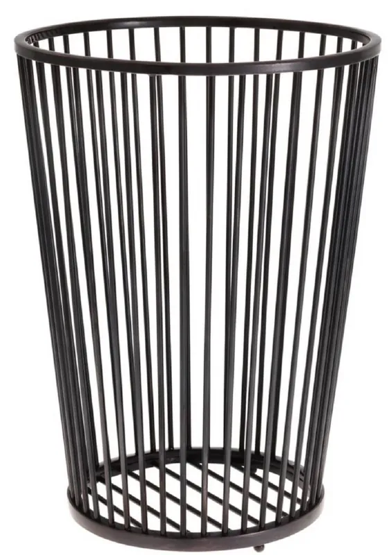 Casa Padrino Luxus Edelstahl Wäschekorb Bronze Ø 30 x H. 40,5 cm - Luxus Badezimmer Accessoires Neu