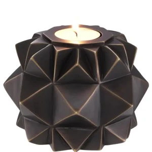 Must-Have Casa Padrino Luxus Messing Teelichthalter Bronze Ø 13 x H. 9 cm - Deko Accessoires