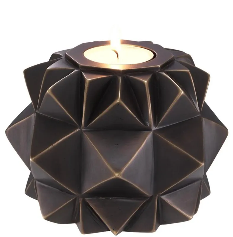 Must-Have Casa Padrino Luxus Messing Teelichthalter Bronze Ø 13 x H. 9 cm - Deko Accessoires