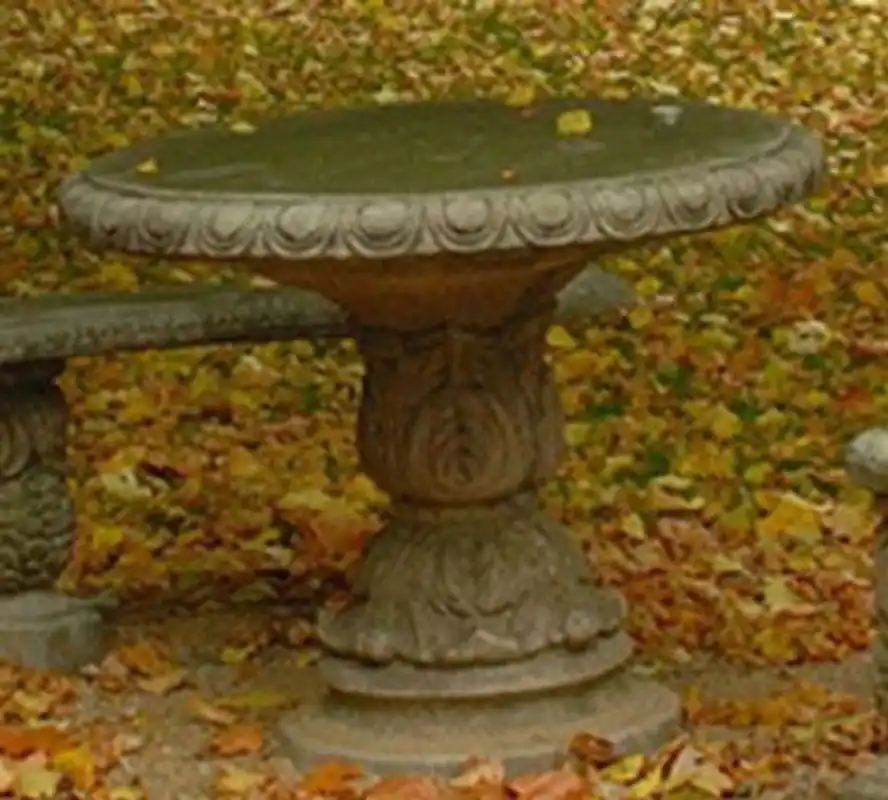 Casa Padrino Barock Gartentisch Grau Ø 90 x H. 74 cm - Gartenmöbel im Barockstil Billig