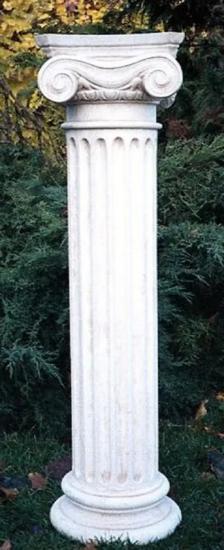 Nur Heute Casa Padrino Barock Säule / Gartensäule Weiß 24 x 24 x H. 90 cm - Gartendeko Accessoires