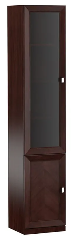 Begrenztes Angebot Casa Padrino Luxus Wohnzimmerschrank mit 2 Türen Dunkelbraun / Silber 45,4 x 44,2 x H. 225,6 cm - Wohnzimmermöbel
