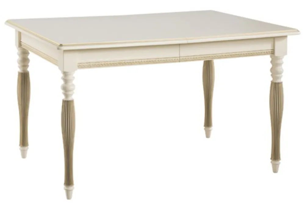 Sonderaktion Casa Padrino Luxus Barock Esstisch Creme / Gold 130-330 x 100 x H. 77,5 cm - Ausziehbarer Küchentisch