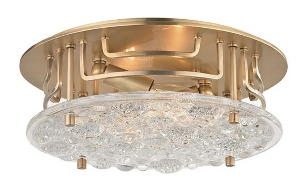 Casa Padrino Luxus Deckenleuchte Antik Messingfarben Ø 28,6 x H. 9,5 cm - Runde Deckenlampe mit handgefertigtem Glas - Luxus Qualität Direkt Vom Hersteller