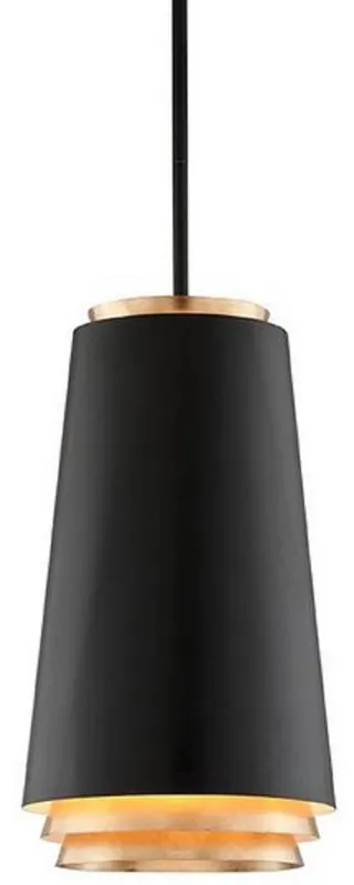 Top-Seller Casa Padrino Luxus LED Hängeleuchte Schwarz / Gold Ø 31,8 x H. 55,9 cm - Runde Metall Pendelleuchte mit Blattgold