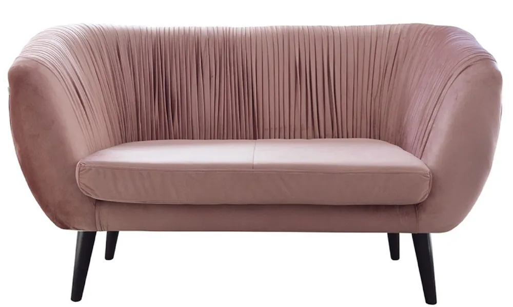 Casa Padrino Luxus Sofa mit dekorativen Falten 144 x 79 x H. 81 cm - Verschiedene Farben - Hotel Möbel Finale Aktion