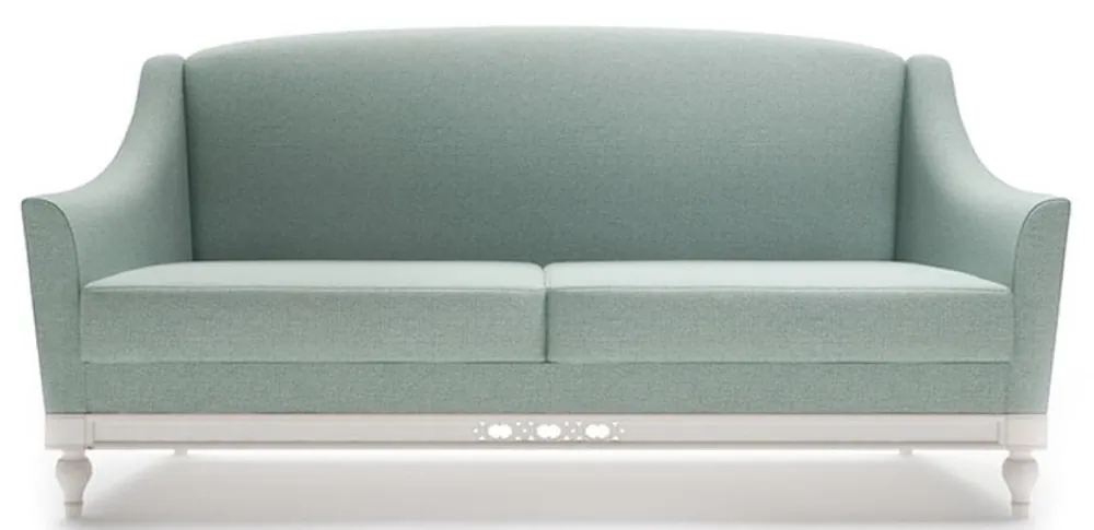 Casa Padrino Luxus Jugendstil 3er Sofa Mintgrün / Weiß 185 x 90 x H. 96 cm - Luxus Qualität Neuheit
