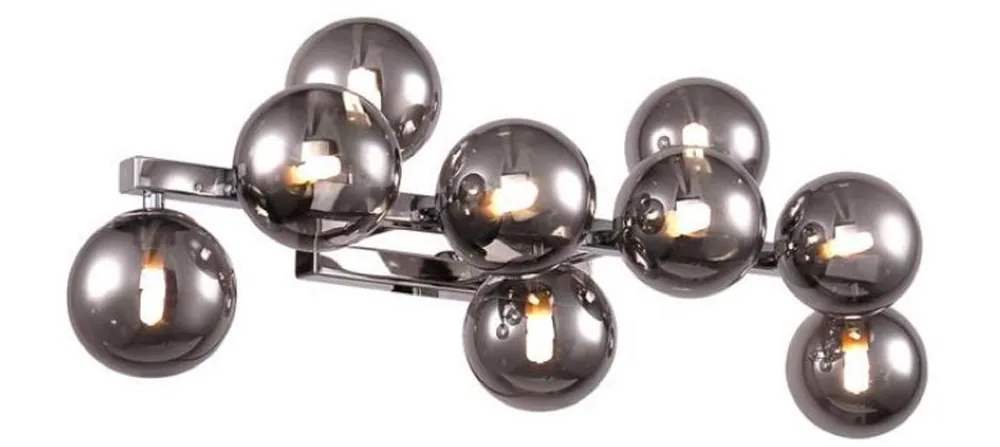 Casa Padrino Designer Wandleuchte Silber / Grau 66 x 23 x H. 24 cm - Moderne Wohnzimmer Lampe Nur Für Kurze Zeit