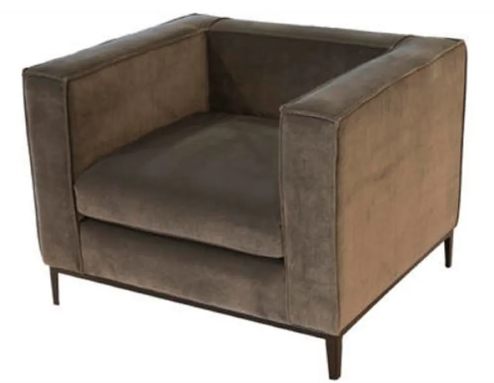 Casa Padrino Luxus Wohnzimmer Samt Sessel Dunkelgrau / Schwarz 90 x 75 x H. 66 cm - Wohnzimmermöbel Angebot