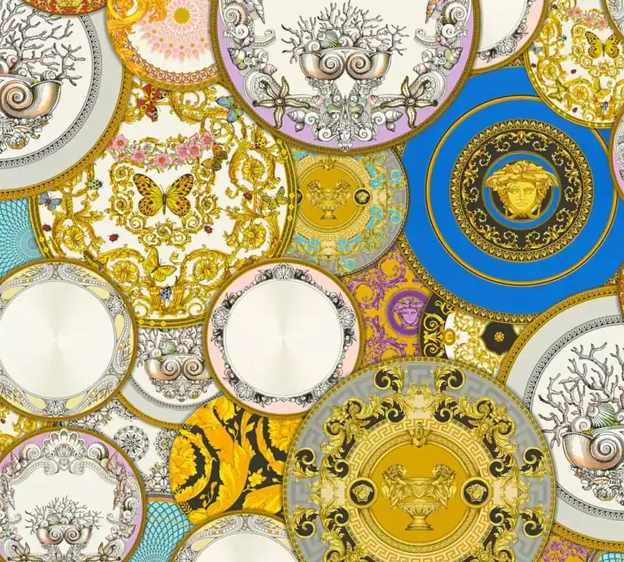 Bestseller Versace Designer Barock Vliestapete 349011 Les Etoiles de la Mer 2 Mehrfarbig - Design Tapete - Hochwertige Qualität