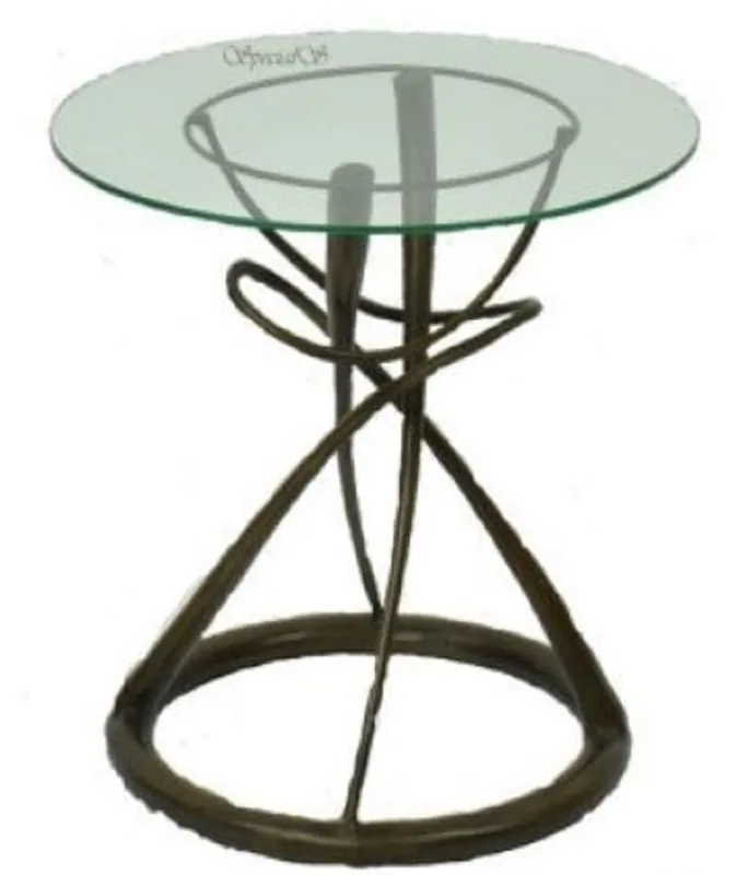 Top-Angebot Casa Padrino Designer Esstisch Bronze Ø 71 x H. 70 cm - Runder Esszimmertisch mit Glasplatte - Luxus Qualität