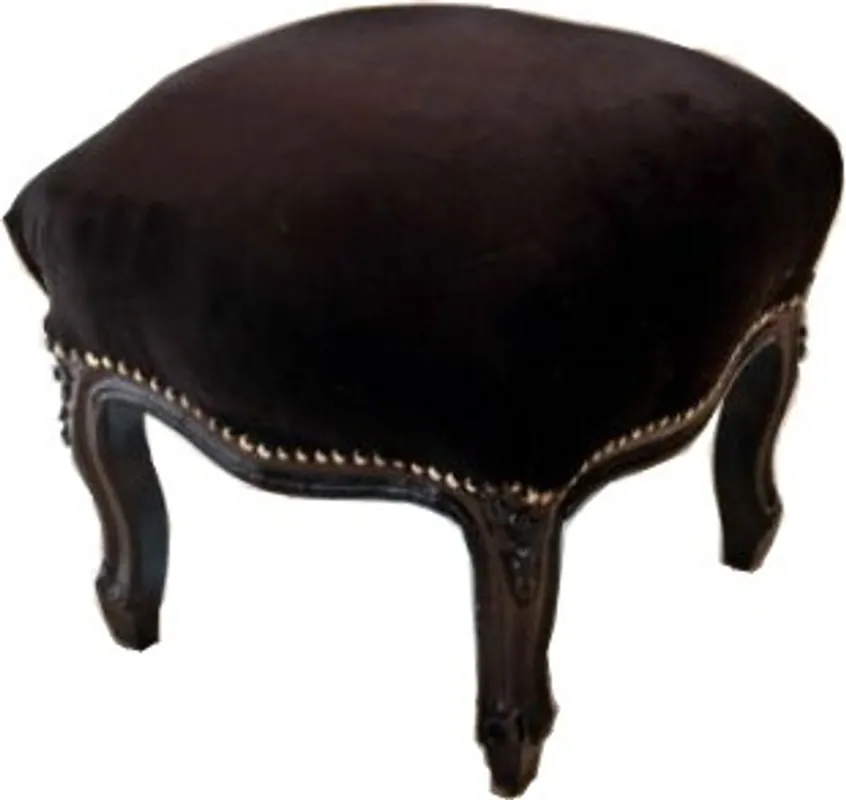 Casa Padrino Barock Fußhocker Schwarz / Schwarz Sofort Bestellen