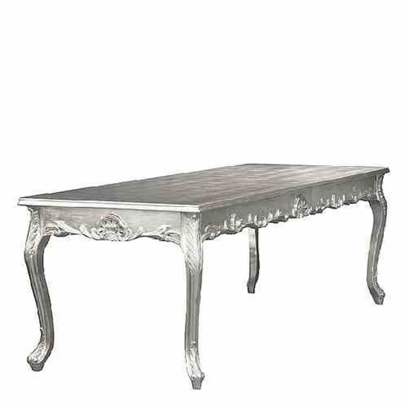 Barock Esstisch Silber 160cm - Esszimmer Tisch - Möbel Esstisch Neuheit
