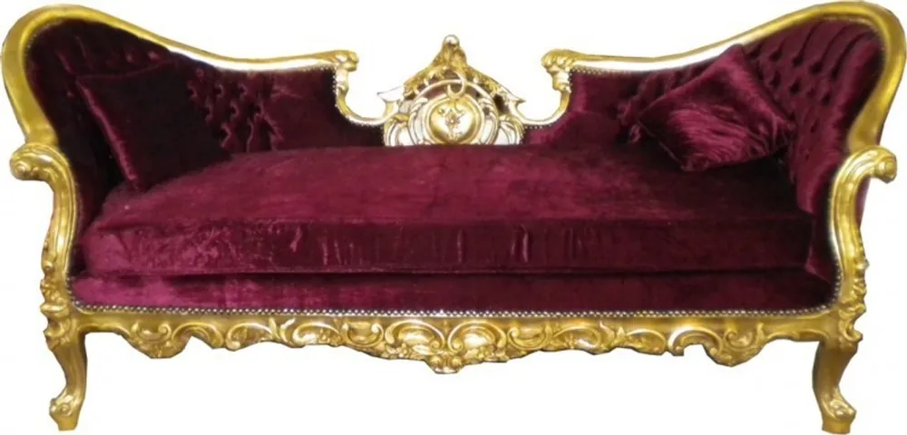 Casa Padrino Barock Sofa "Vampire" Bordeaux/Gold - Limited Edition Angebot