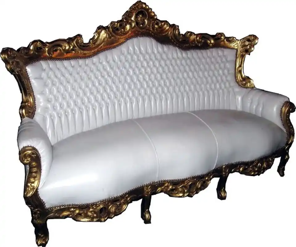 Highlight Casa Padrino Baroque Lounge Sofa Master White / Gold