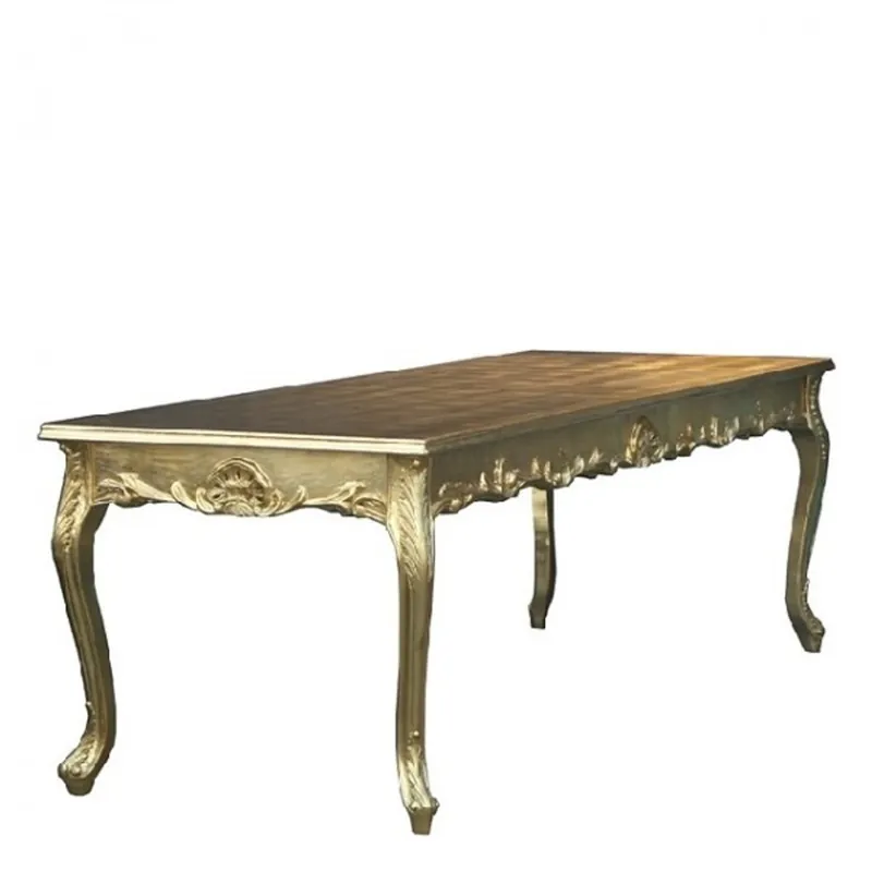 Neu Im Sortiment Casa Padrino Barock Esstisch Gold 140cm - Esszimmer Tisch - Möbel