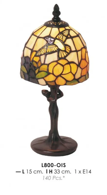 Kracherpreis Tiffany Tischleuchte Durchmesser 15cm, Höhe 33cm L800 - OIS Leuchte Lampe
