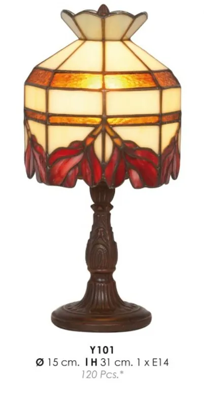 Aktuell Casa Padrino Tiffany Tischleuchte Ø 15 x H. 31 cm - Handgefertigte Tischlampe - Luxus Qualität